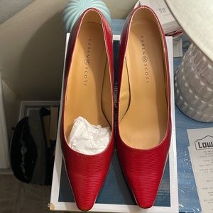 Karen Scott shoes. The color is called Clancy red.